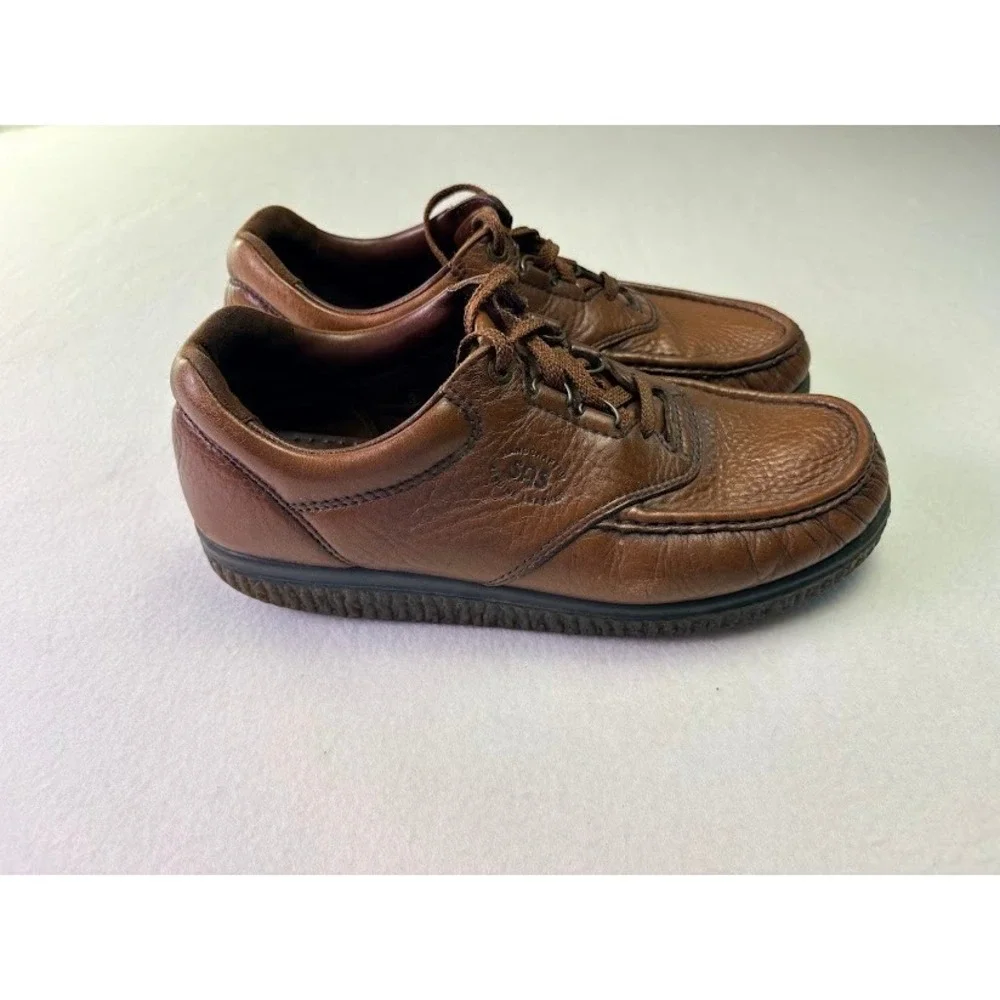 SAS Time Out Walking Shoes Mens 11.5 M Brown Good Leather Lace‎ Up Comfort USA